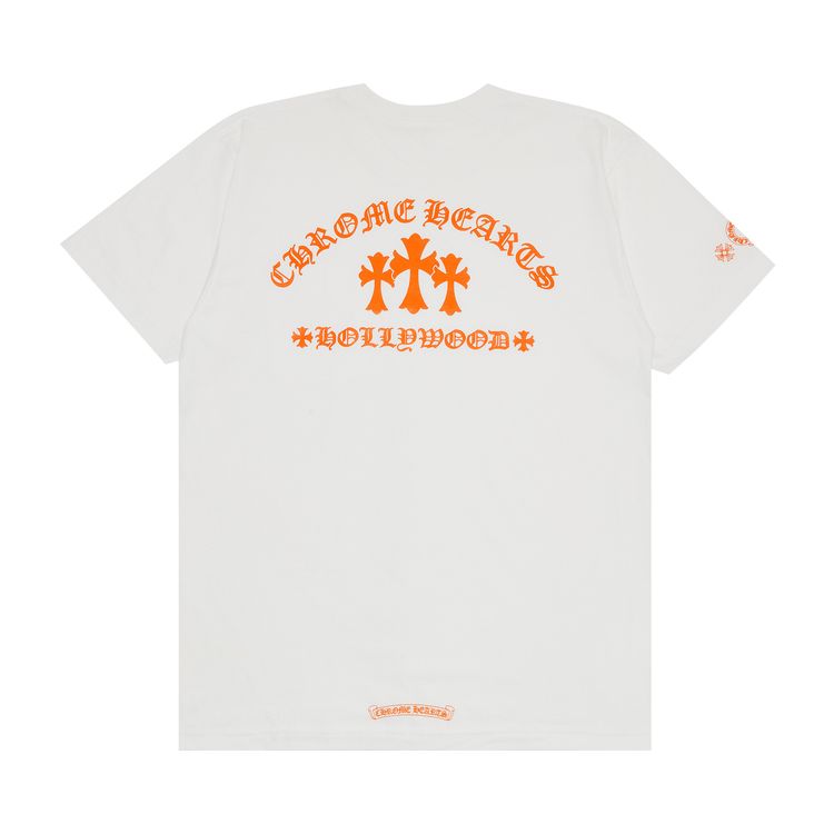Chrome Hearts Triple Cross T Shirt WhiteOrange