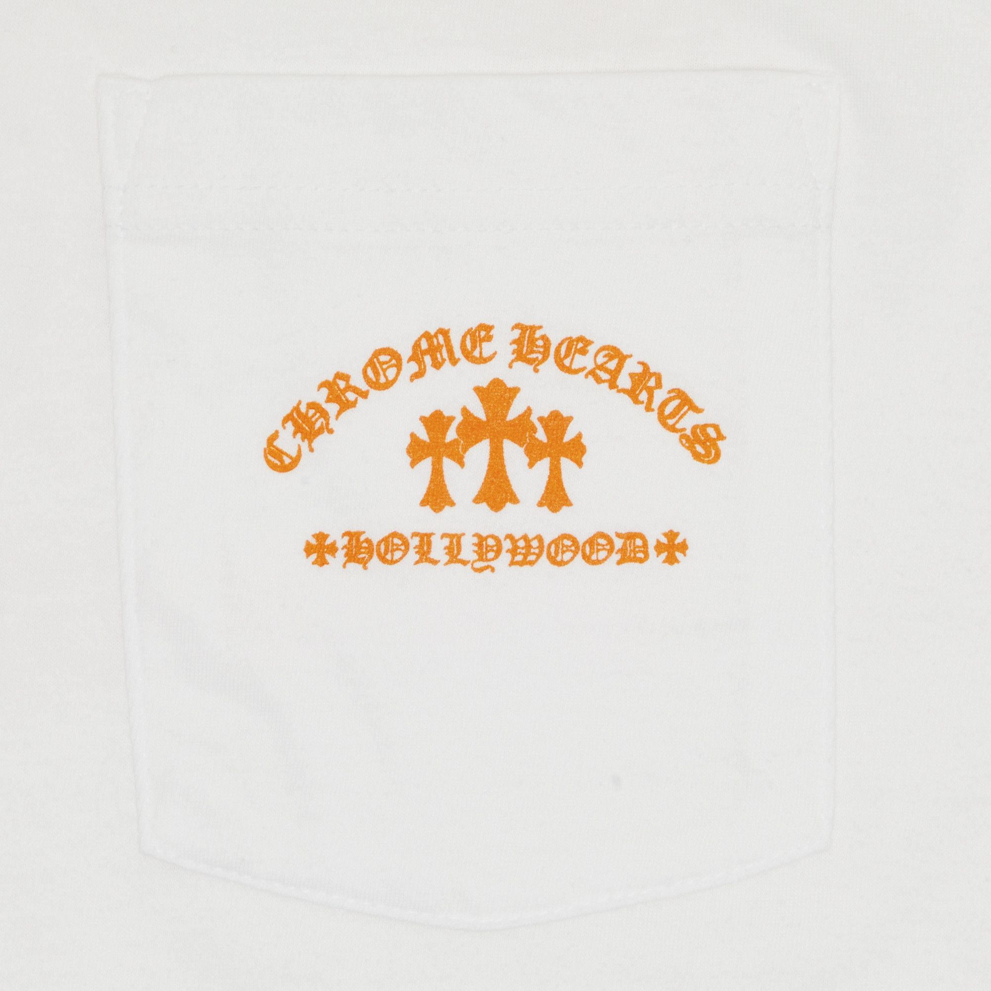 Buy Chrome Hearts Triple Cross T-Shirt 'White/Orange' - 1383