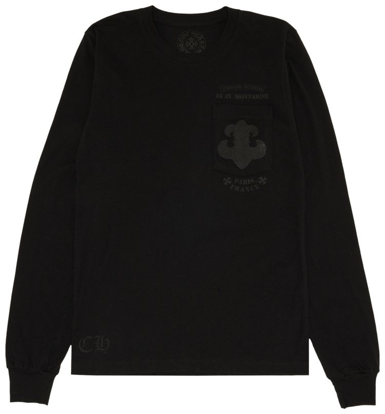 Chrome Hearts Paris Exclusive Fleur Long Sleeve T Shirt Black