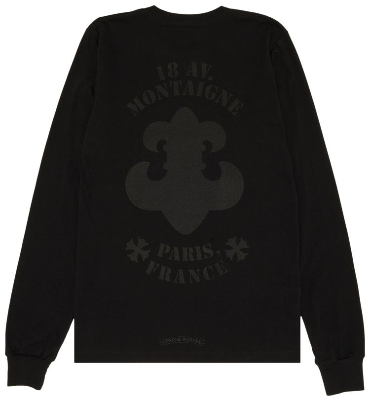 Chrome Hearts Paris Exclusive Fleur Long Sleeve T Shirt Black