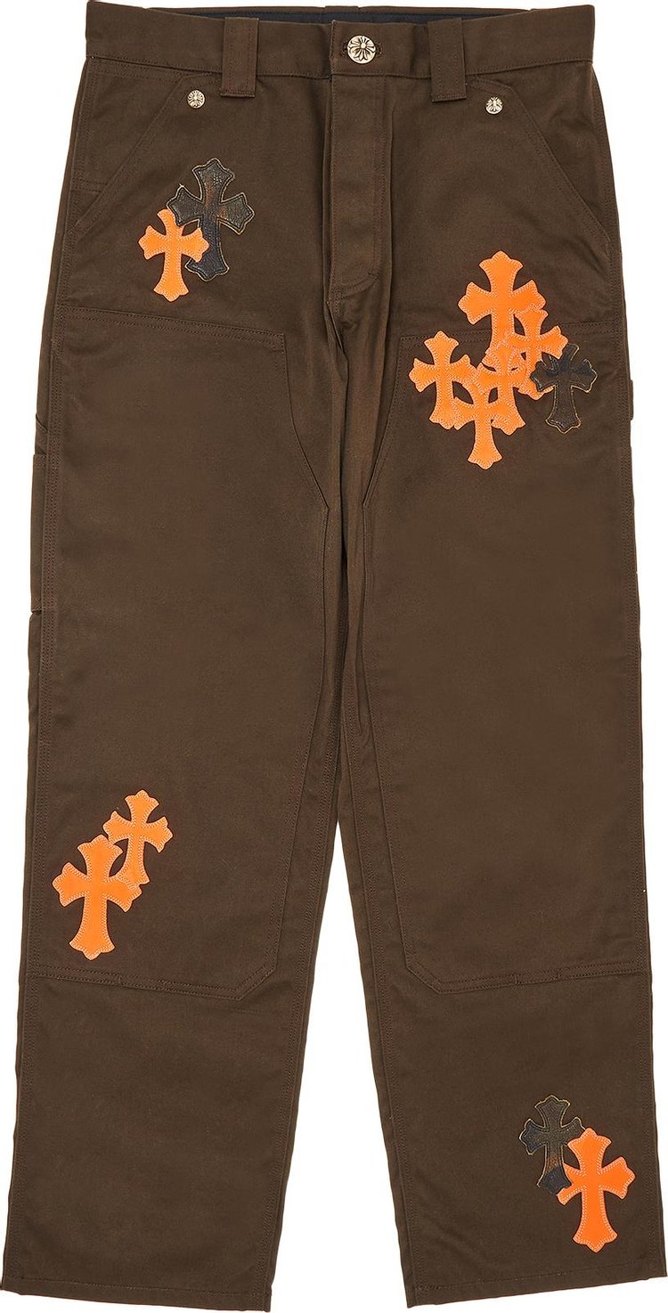 Chrome Hearts Cross Patch Carpenter Pants 'Brown/Orange'