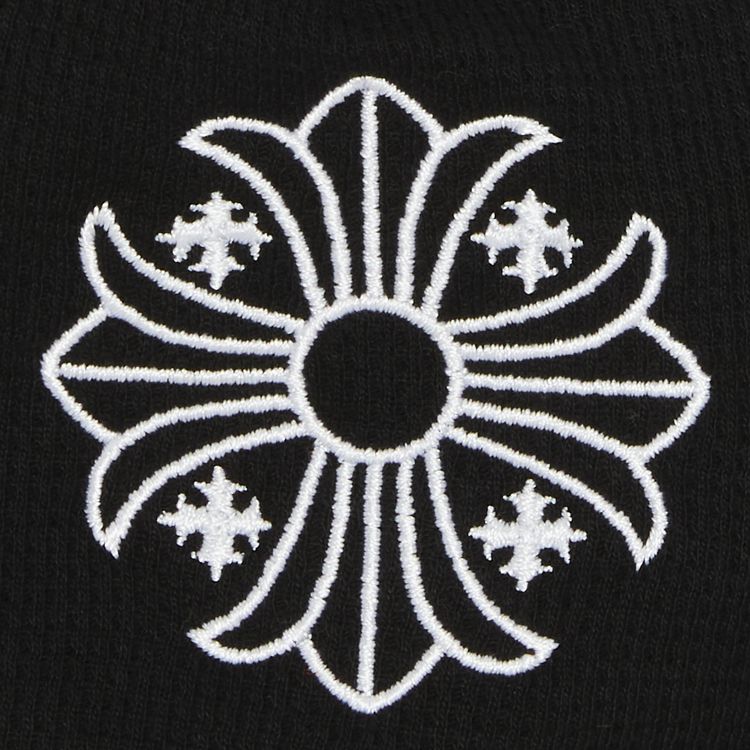 Chrome Hearts Skully Cross Logo Beanie BlackWhite