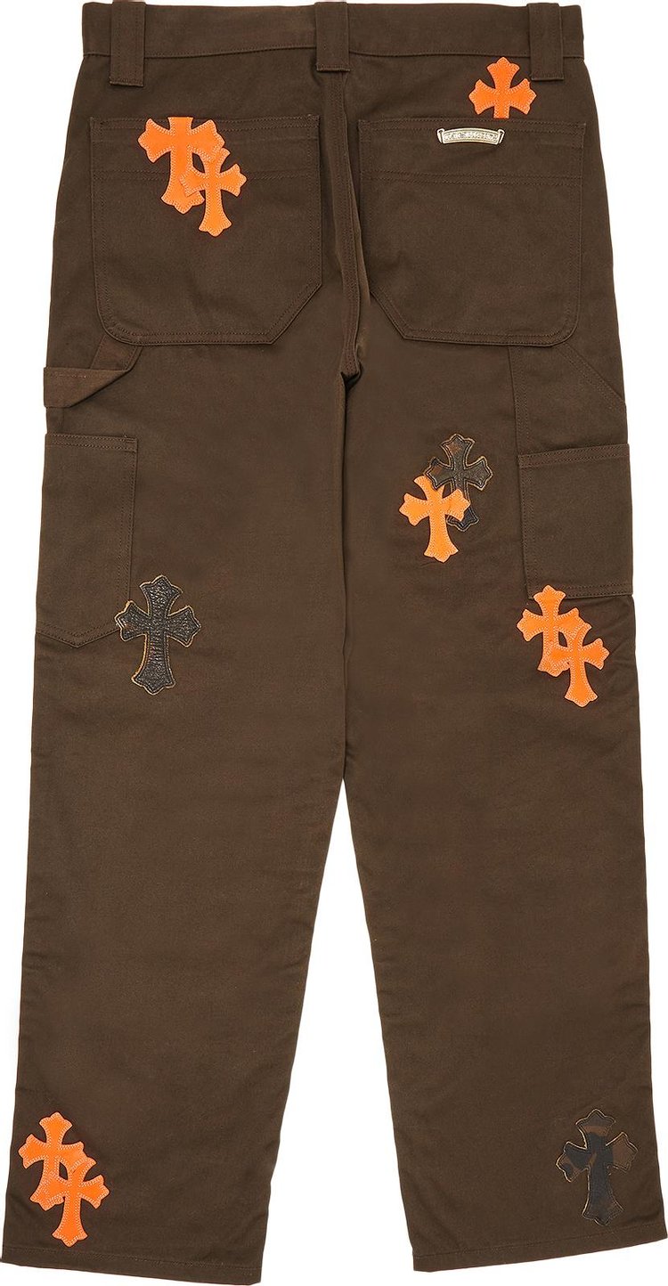 Chrome Hearts Cross Patch Carpenter Pants BrownOrange