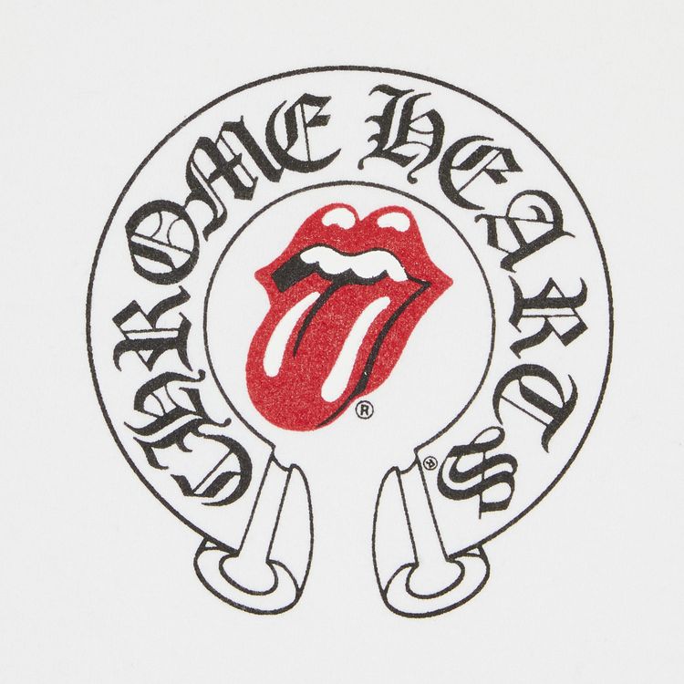 Chrome Hearts x Rolling Stone Lips Online Exclusive Hoodie White