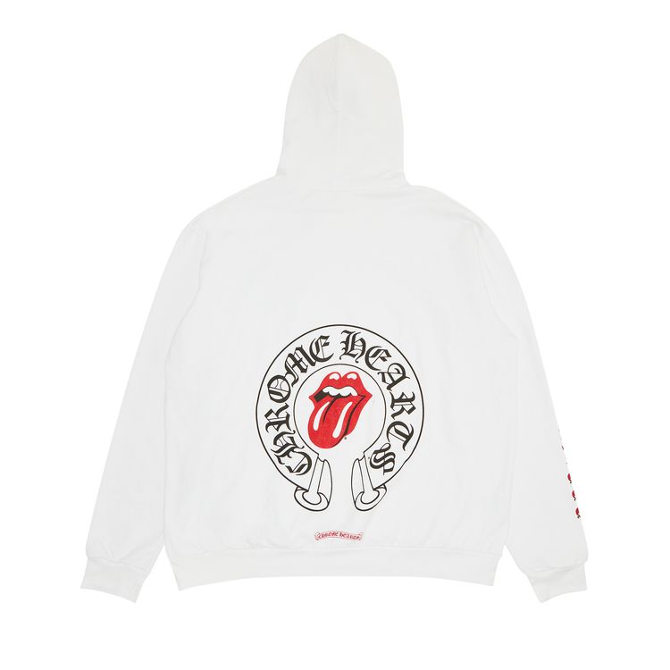 Chrome Hearts x Rolling Stone Lips Online Exclusive Hoodie White