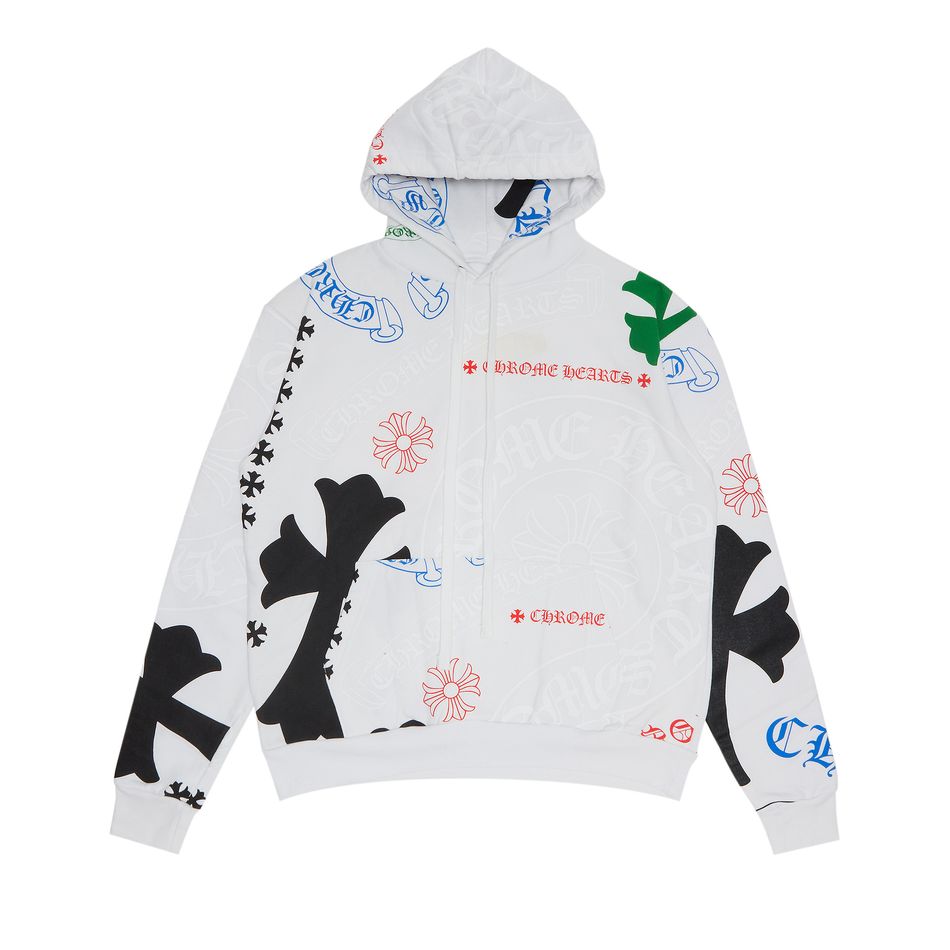 Buy Chrome Hearts Stencil Hoodie 'White/Multicolor' 1383 100000106SH WHIT GOAT