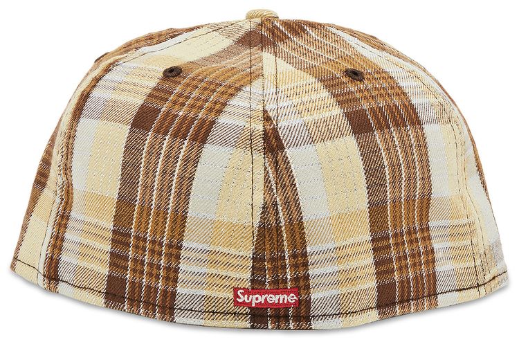 Supreme Metallic Plaid S Logo New Era Brown