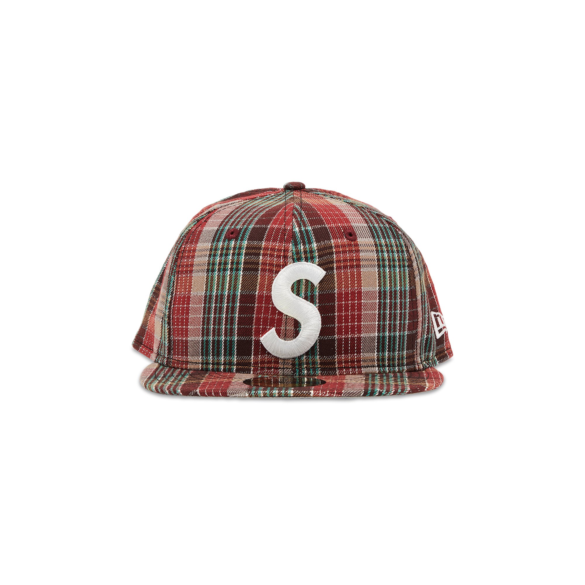 Buy Supreme Metallic Plaid S Logo New Era 'Red'   SSH RED   GOAT