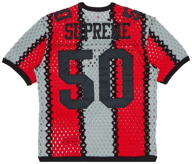 Supreme Crochet Football Jersey Black