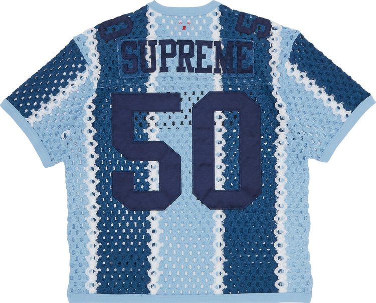 Supreme Crochet Football Jersey Slate