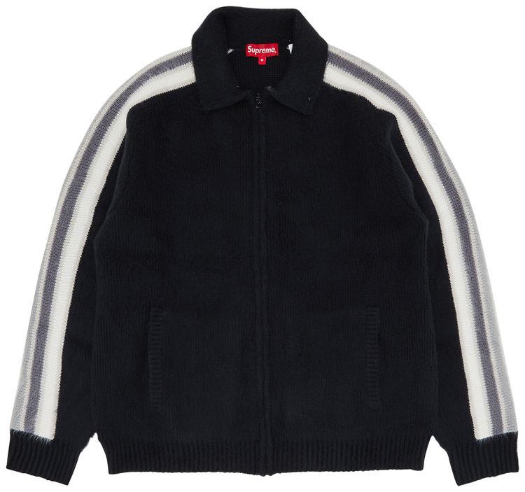 Buy Supreme Sleeve Stripe Zip Up Sweater 