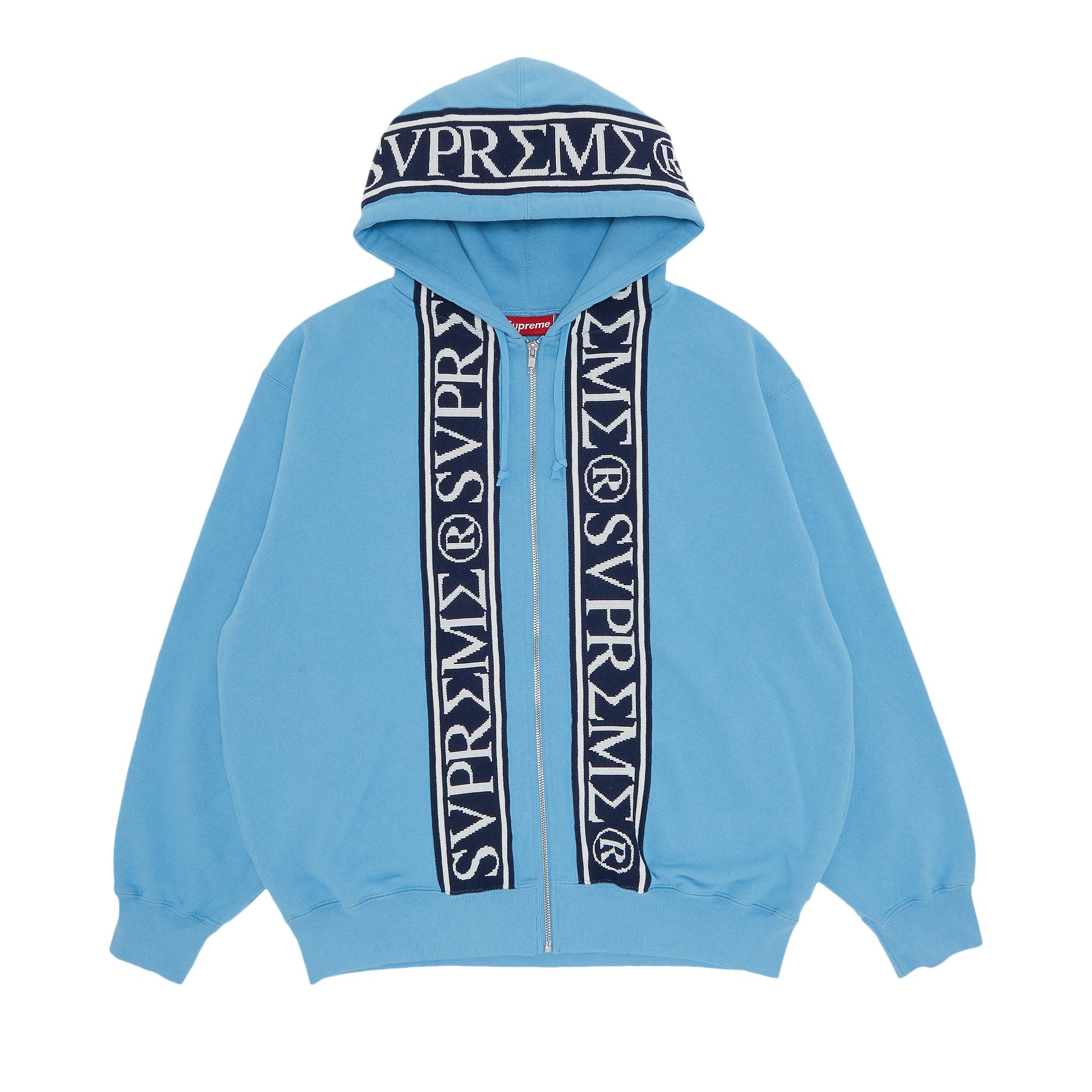 Buy Supreme Roman Zip Up Hooded Sweatshirt 'Light Blue' - SS23SW26