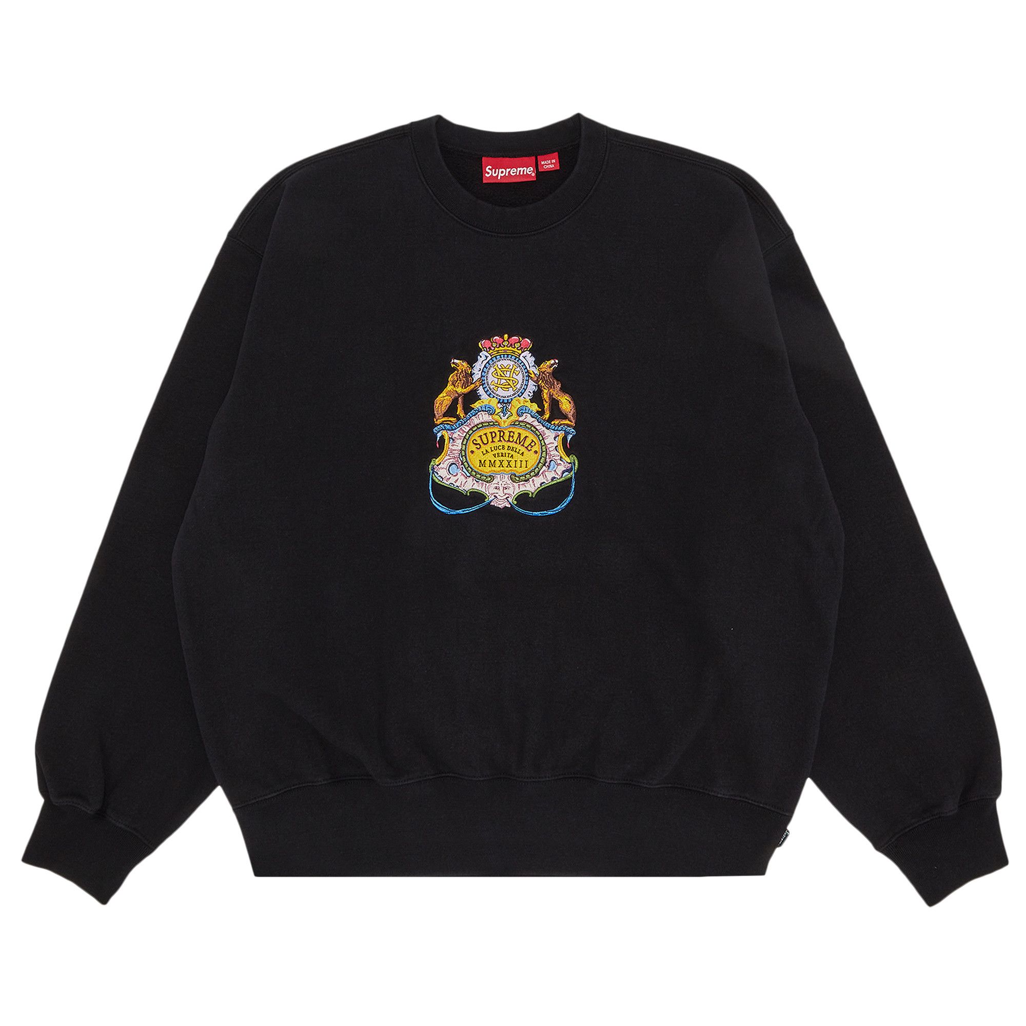 Size xxl Supreme Crest Crewneck 'Black'