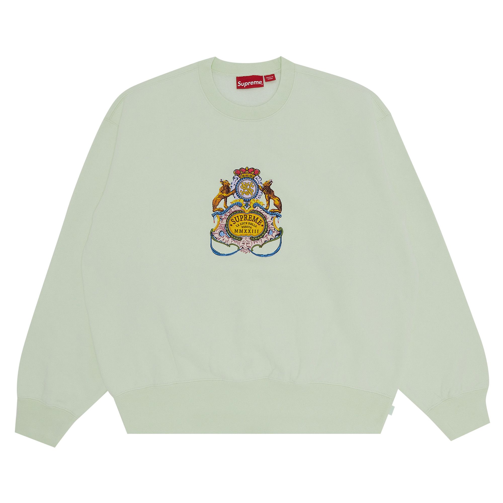 かわいい！ Crewneck Crest Supreme Buy 'Light LIGHT SS23SW70 - Green' トップス