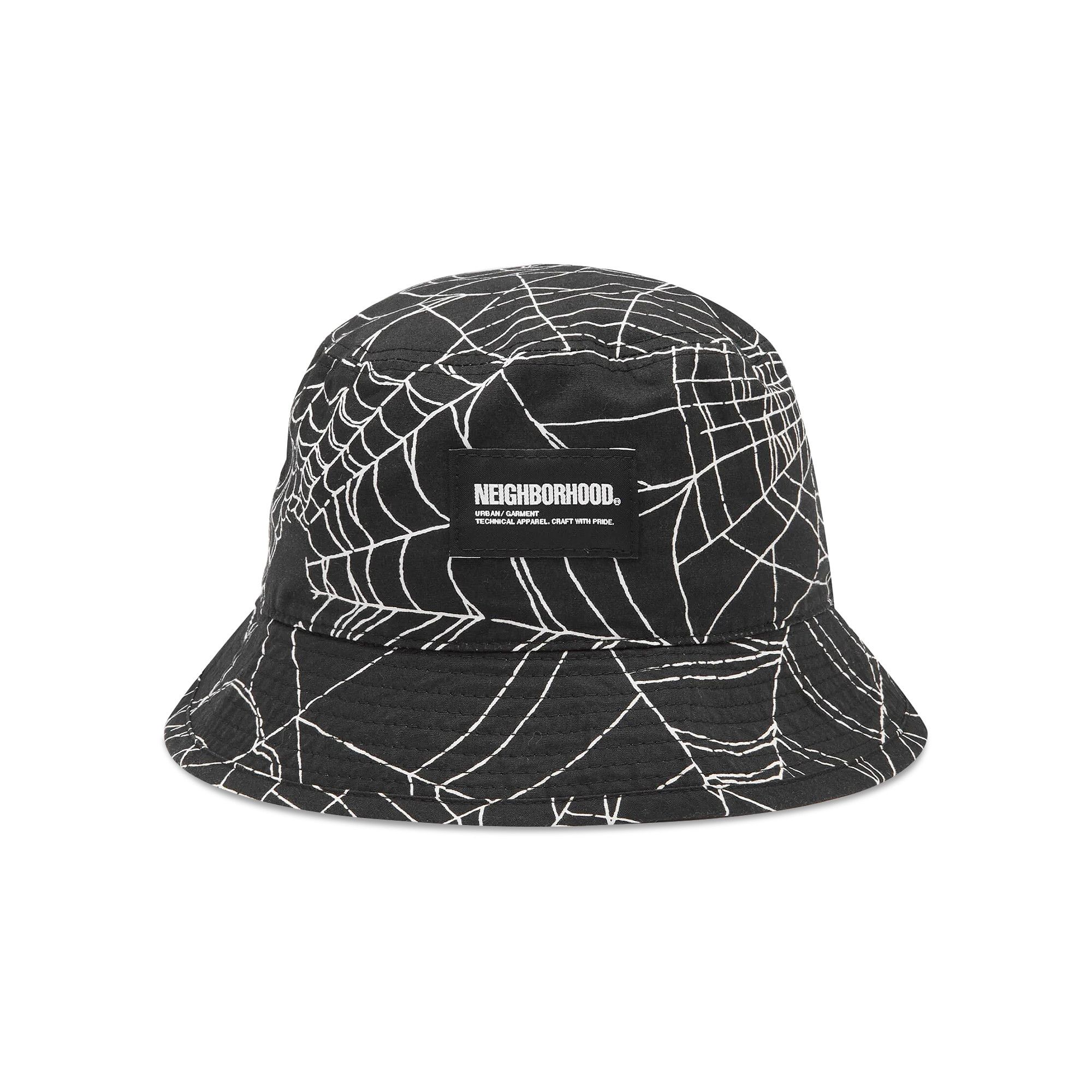 激安ブランド Neighborhood Buy Spiderweb HT04 231YGNH - 'Black' Hat Bucket 帽子