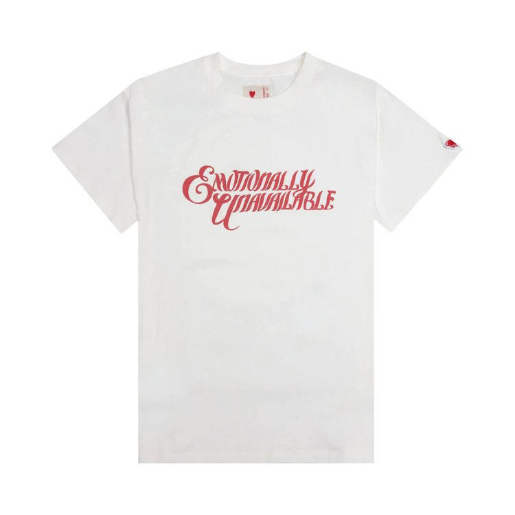 Emotionally Unavailable Script T-Shirt 'White'