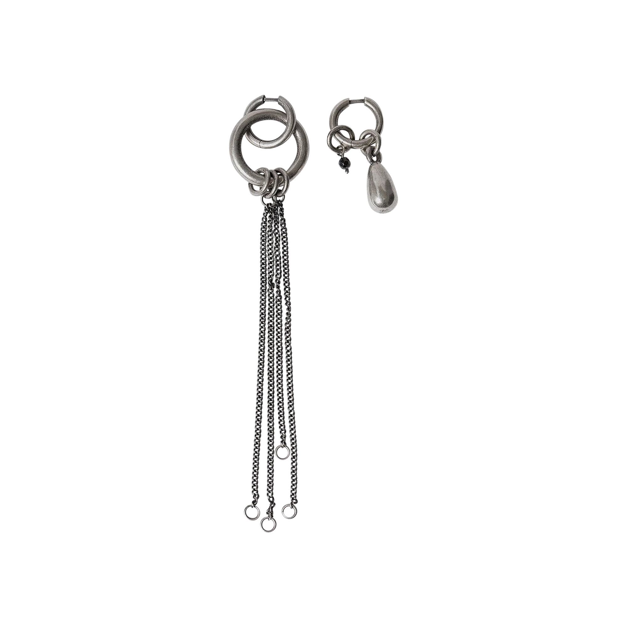 Buy Ann Demeulemeester Rosalia Extra Long Earring With Stones Silver 2301 U 0748 JW001 071 GOAT