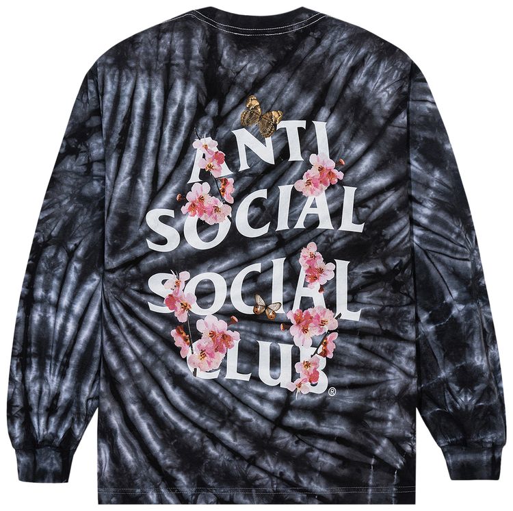 Anti Social Social Club Kkoch Wifi Tie Dye Long Sleeve Black