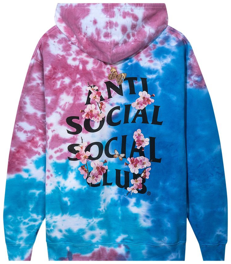 Anti Social Social Club Kkoch Hi 5 Candy Tie Dye Hoodie Blue