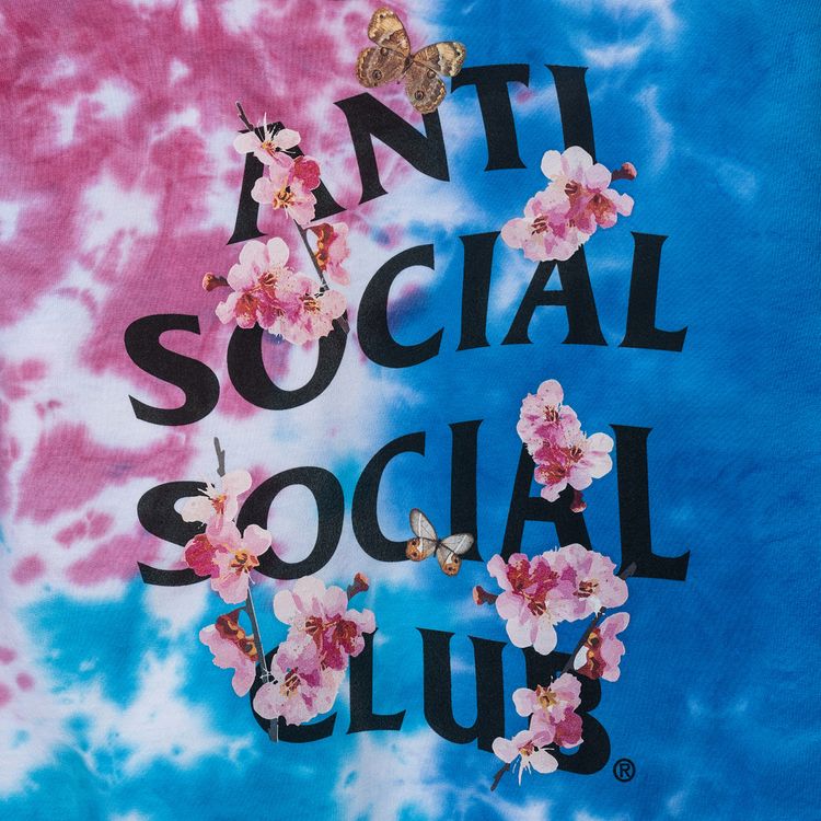 Anti Social Social Club Kkoch Hi 5 Candy Tie Dye Hoodie Blue