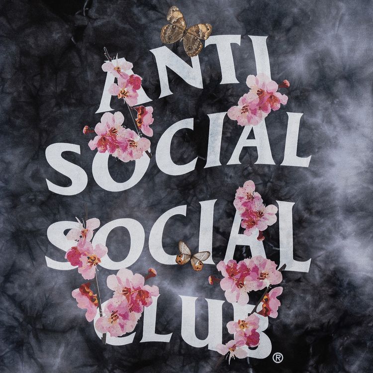 Anti Social Social Club Kkoch Hi 5 Tie Dye Hoodie Black