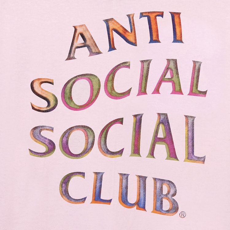 Anti Social Social Club Temporary Memory Black Tee Pink