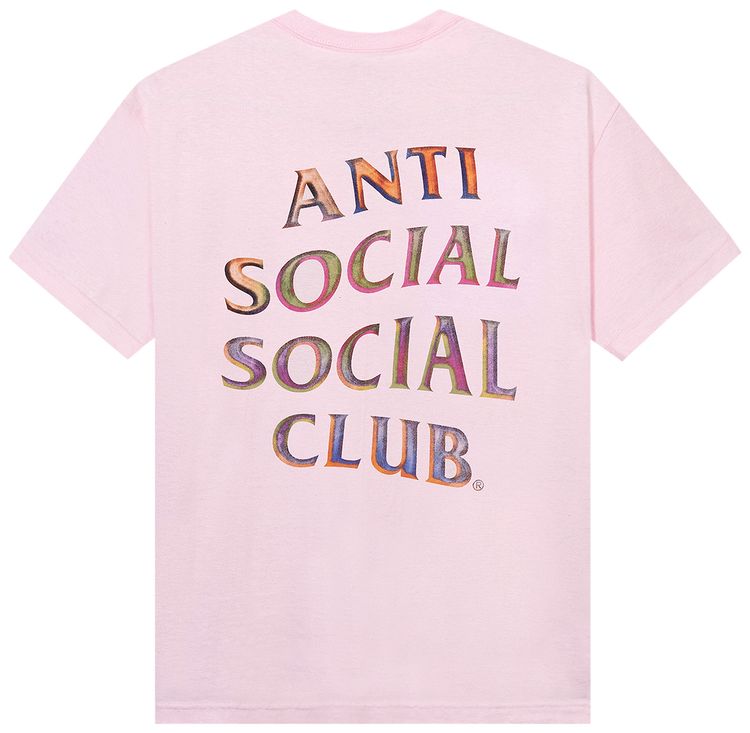 Anti Social Social Club Temporary Memory Black Tee Pink