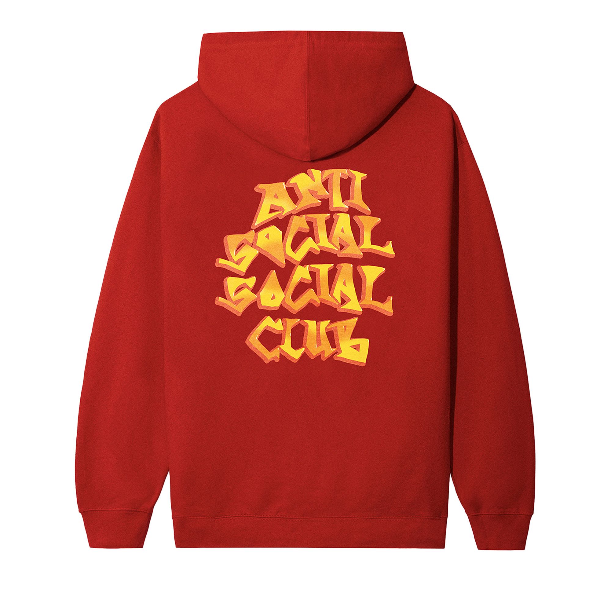 Anti social social club hoodie red shop