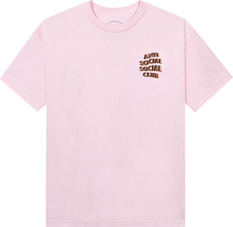 ANTI SOCIAL SOCIAL CLUB - T-SHIRT WHITE - LIGHT PINK FONT