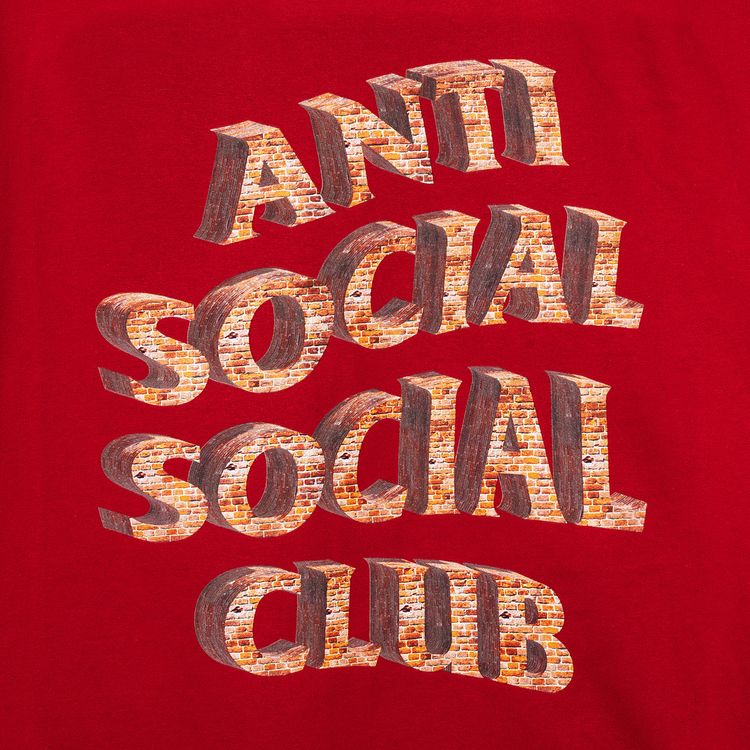 Anti Social Social Club White Picket Fence Hoodie Red