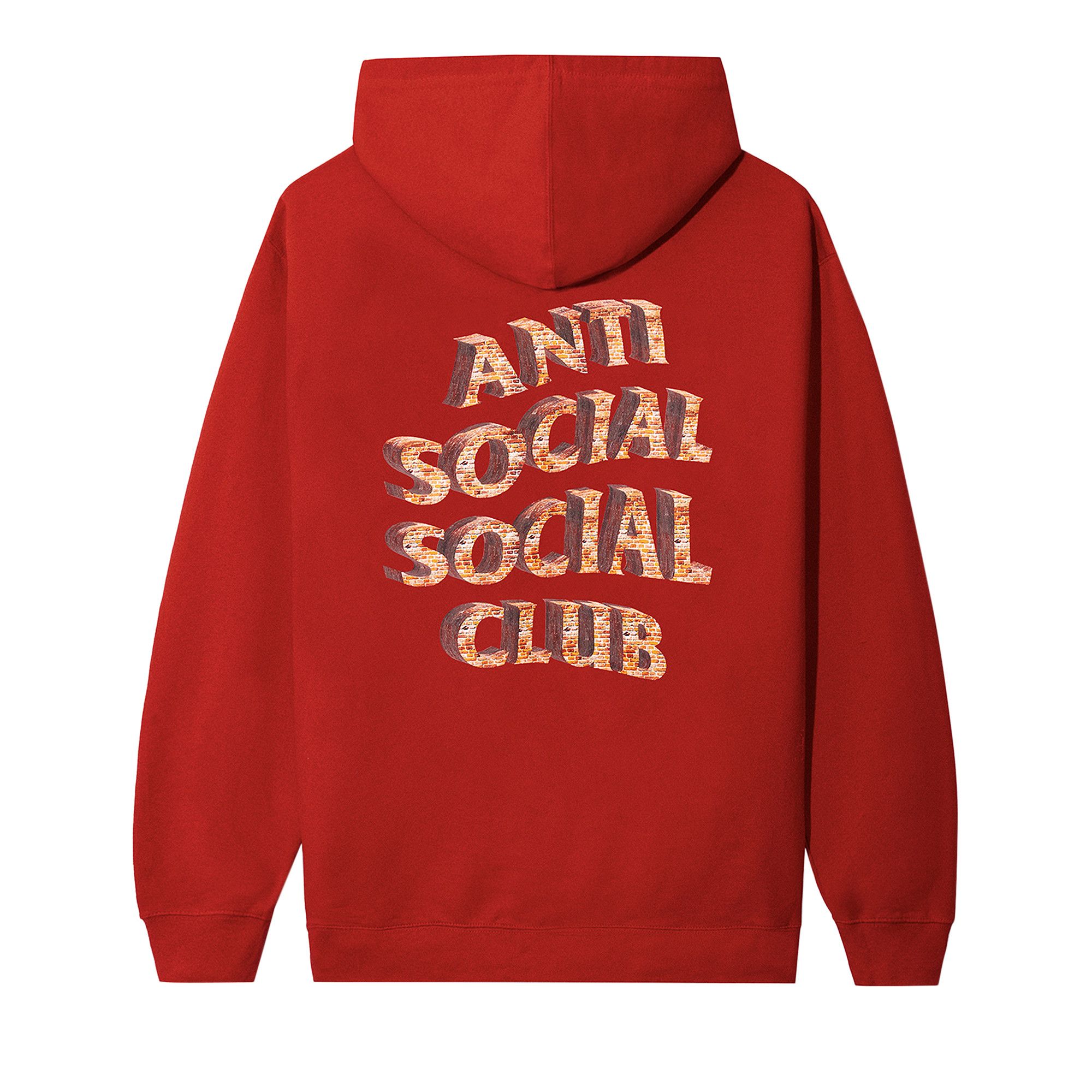 Anti social social club red hoodie hot sale