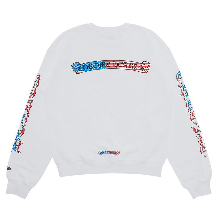 Chrome Hearts Matty Boy America Crewneck Sweatshirt White