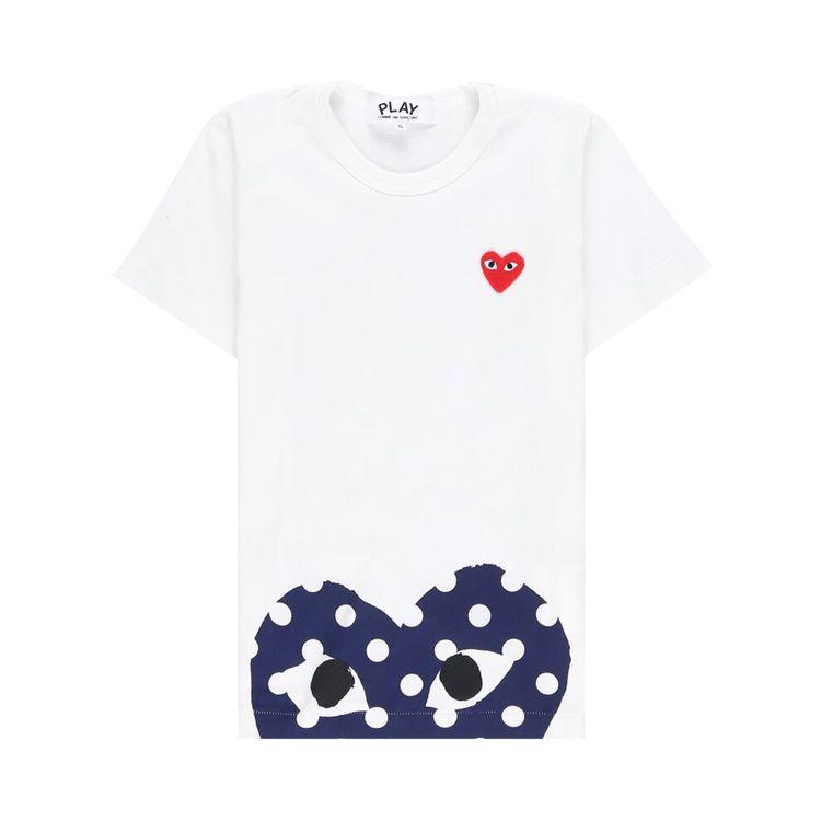 Comme des Garcons PLAY Polka Dot T Shirt White