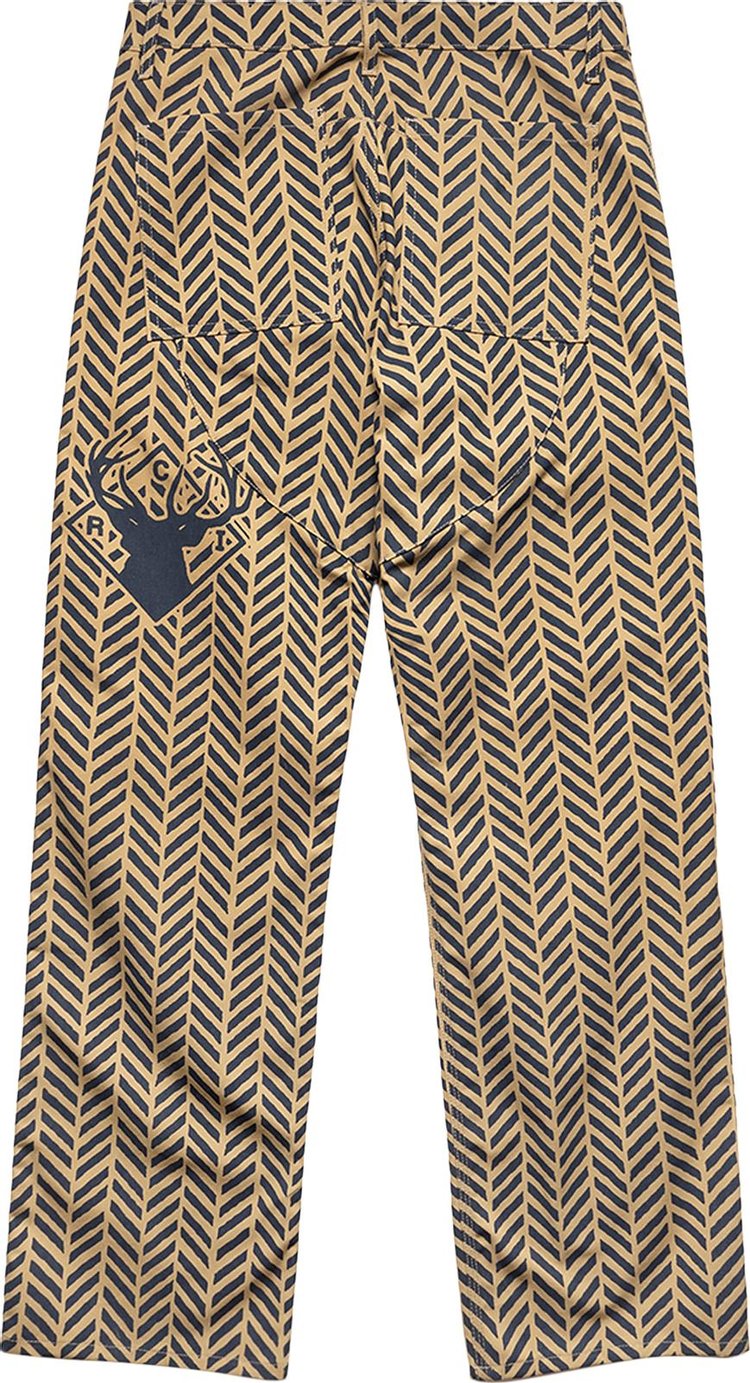 Reese Cooper Brushed Canvas Front Pocket Pant Herringbone Print