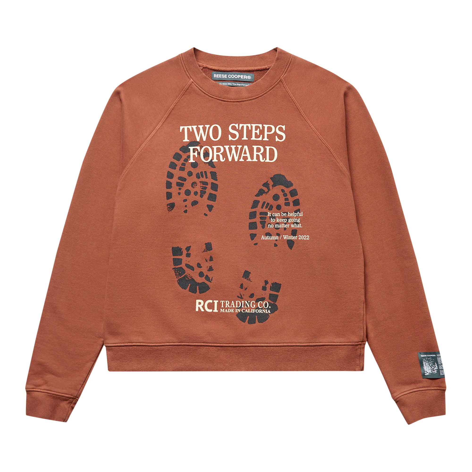 Buy Reese Cooper Bootprint Crewneck Sweatshirt 'Coffee' - TS00144