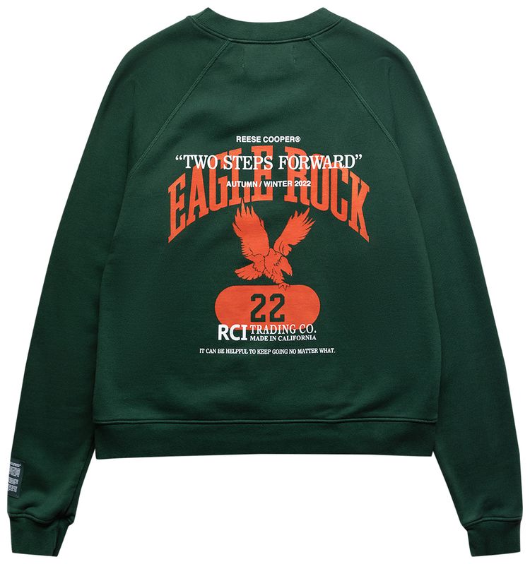 Reese Cooper Two Steps Forward Crewneck Sweatshirt Forest Green