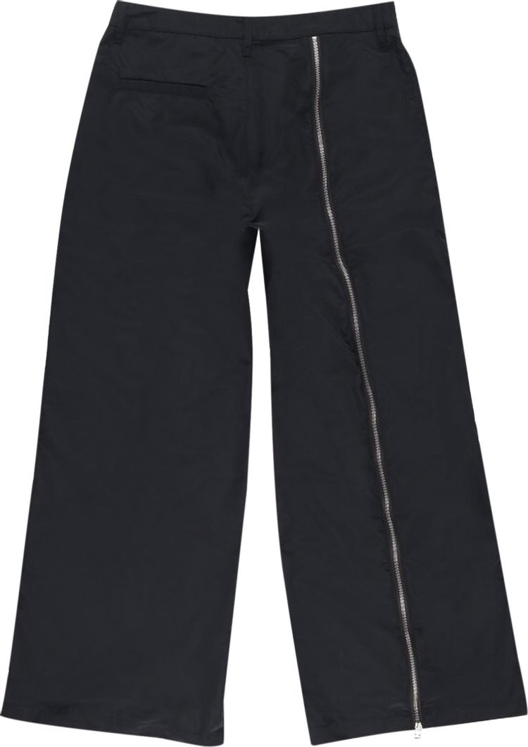 Reese Cooper Asymmetrical Zipped Pants Black