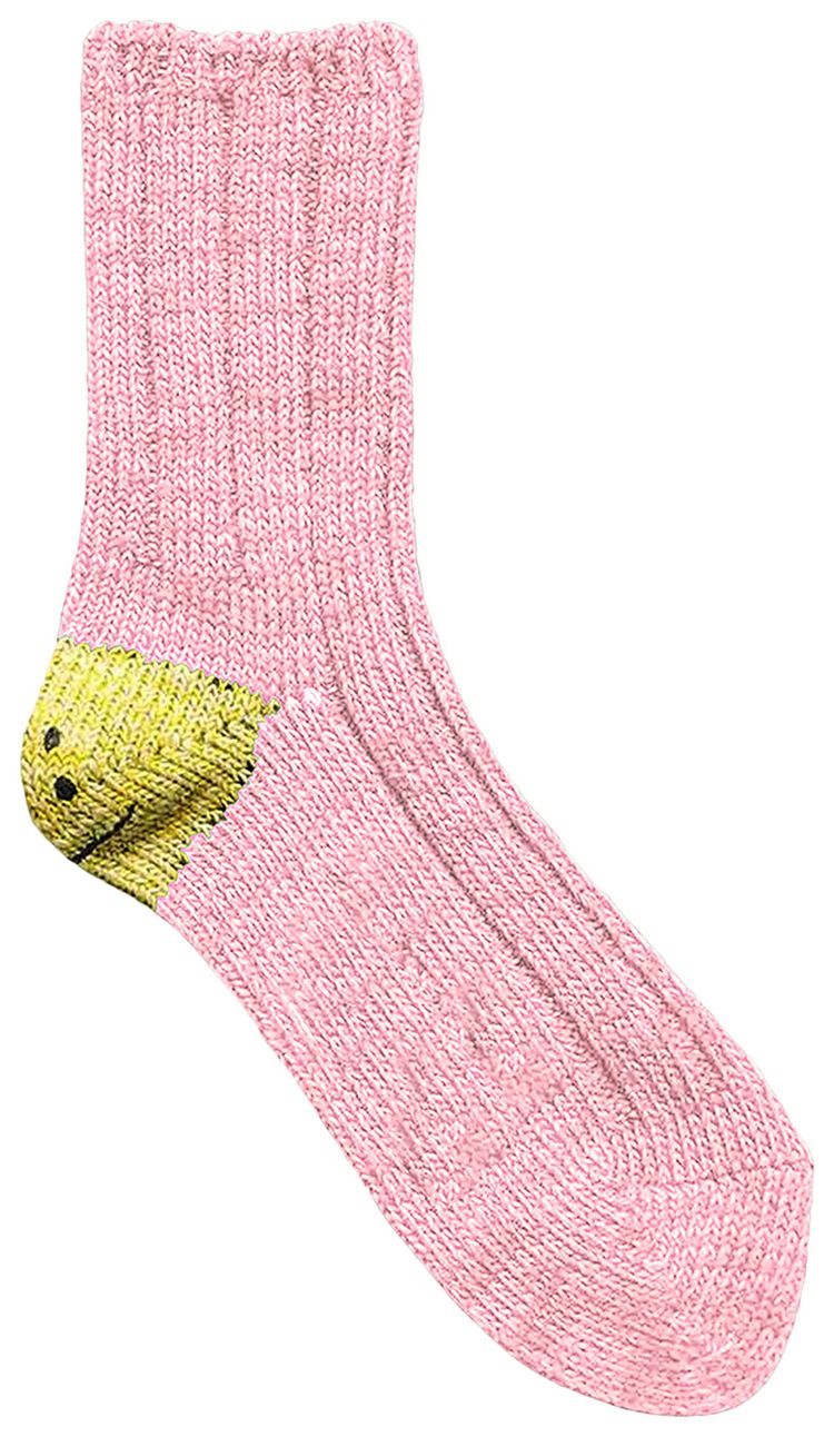Kapital 56 Yarns Rib Rainbow Happy Heel Socks Pink