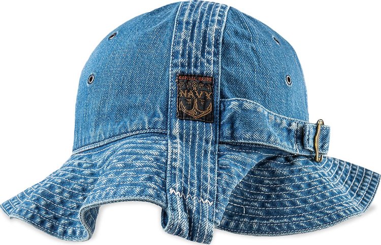 Kapital Fade Denim Radio Tulip Hat Black