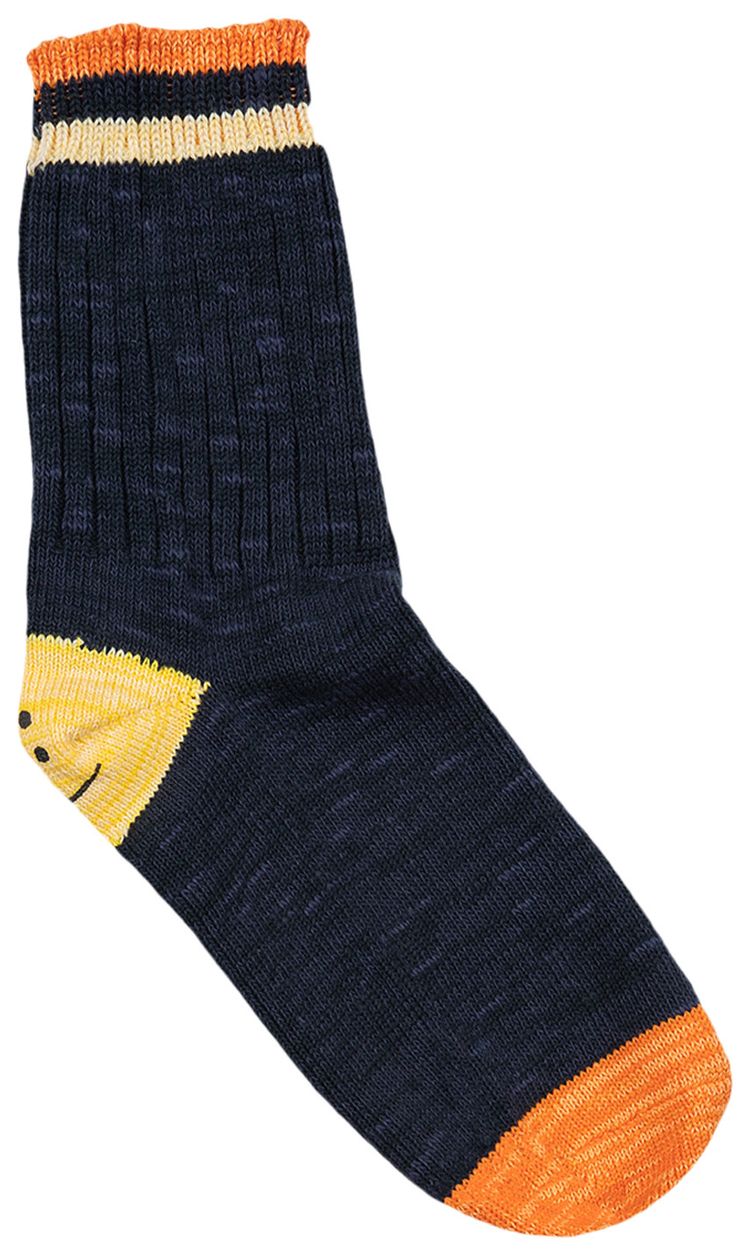 Kapital 96 Yarns Ivy Rainbow Happy Heel Socks Navy