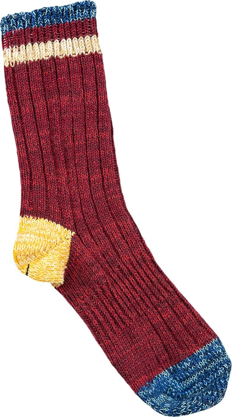 Kapital 60 Yarns Ivy Rainbow Happy Heel Hold Socks 'Red'