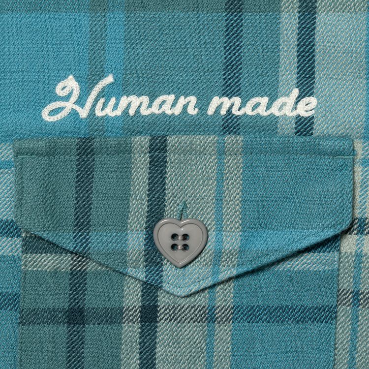 Human Made Checked Overshirt Blue