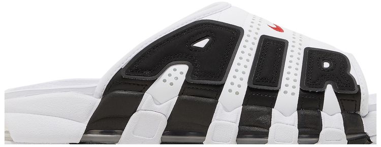 Air More Uptempo Slide White Black Red
