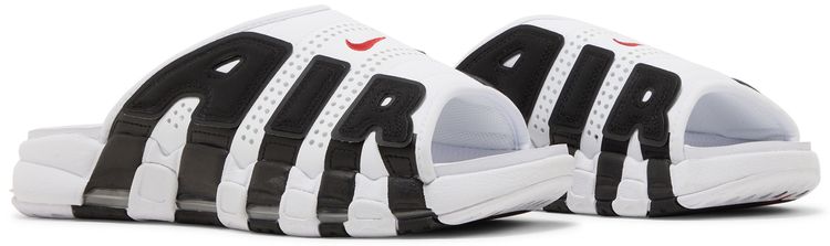 Air More Uptempo Slide White Black Red