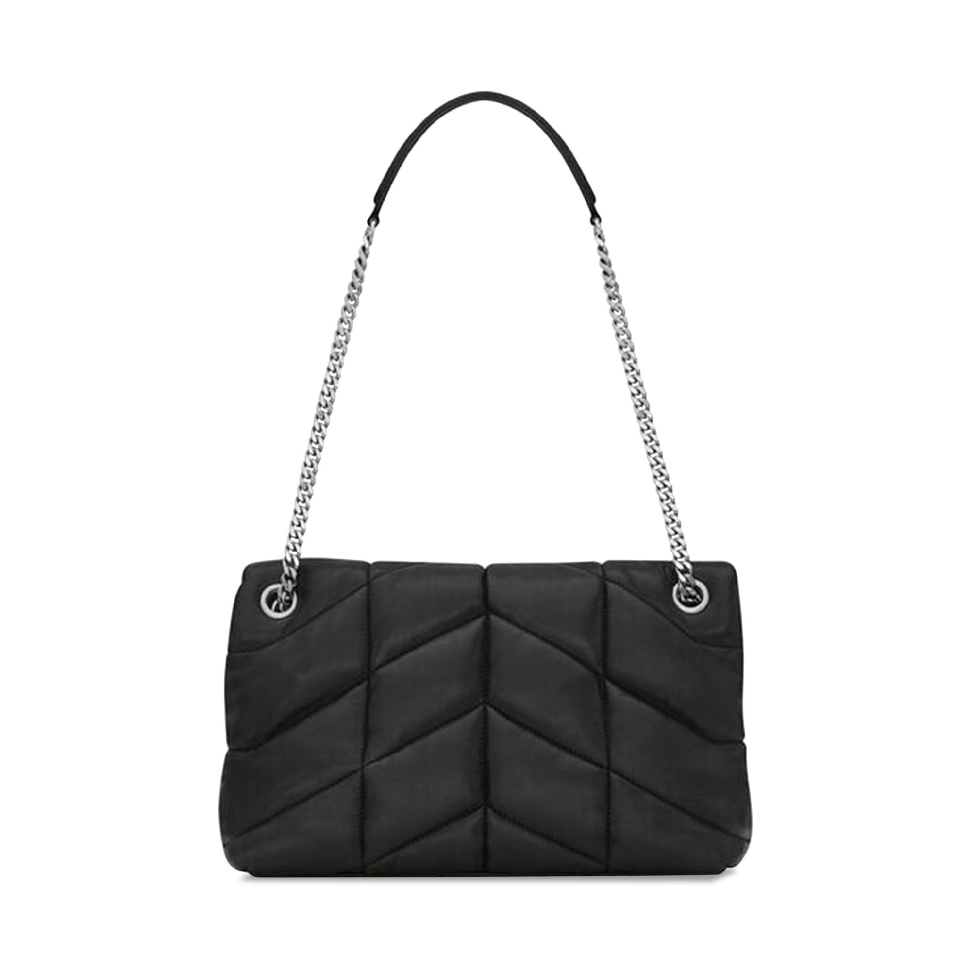 SAINT LAURENT PARIS｜ (577476 1EL00 1000) Saint Laurent YSL Puffer S Bag - Nero / Silver Hardware – Kith