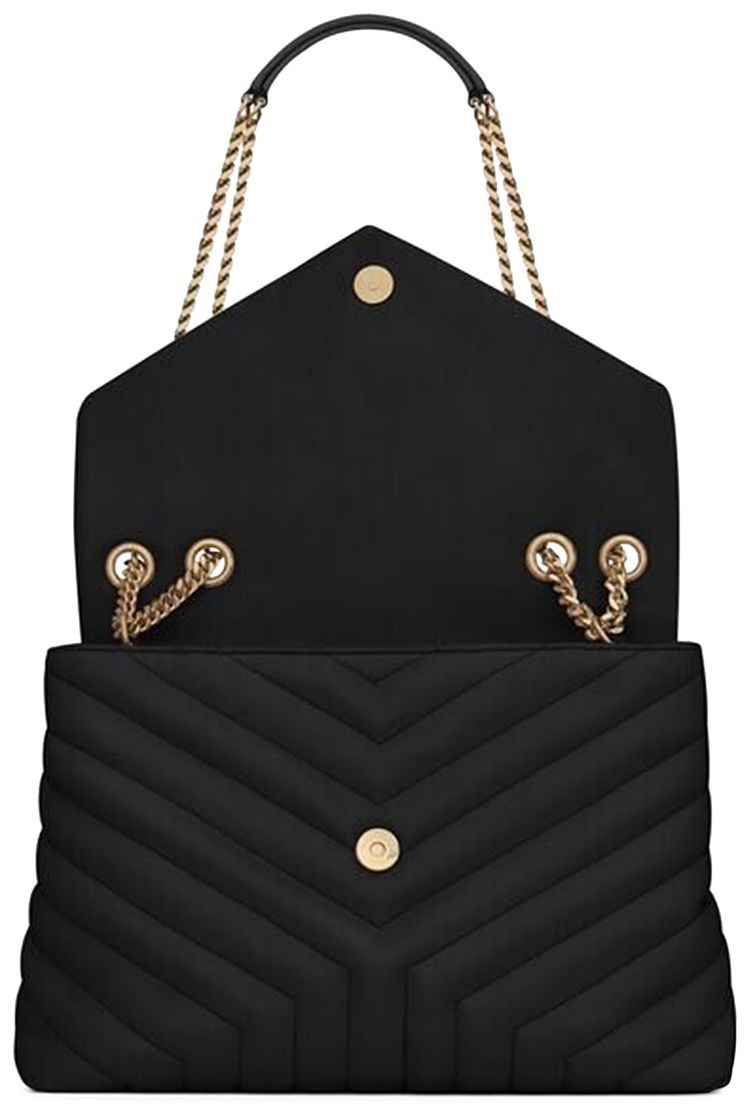 Saint Laurent Medium Loulou Matelasse Leather Shoulder Bag Black