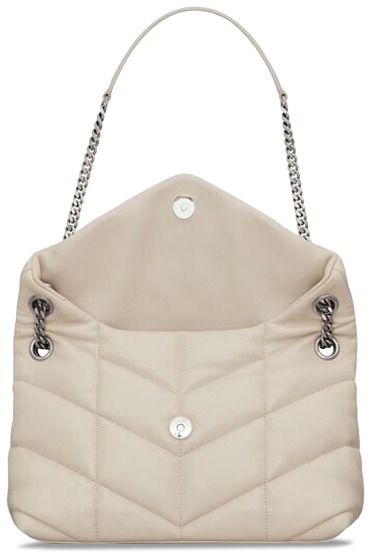 Saint Laurent Loulou Puffer Shoulder Bag Crema Soft