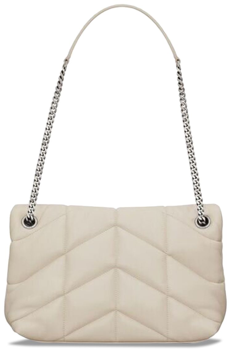 Saint Laurent Loulou Puffer Shoulder Bag Crema Soft