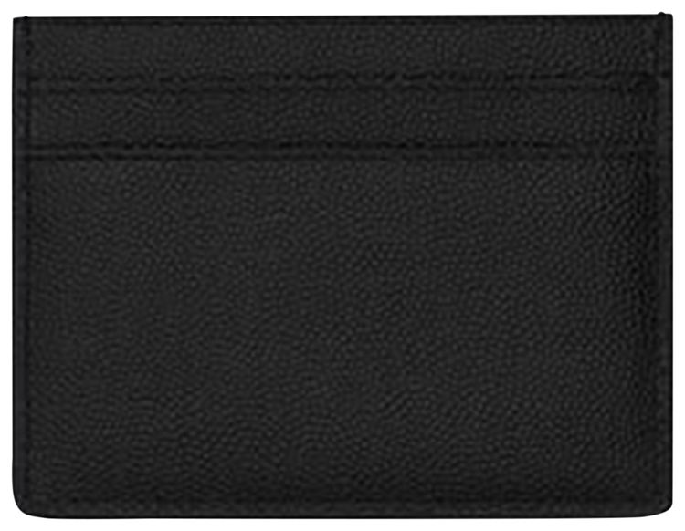 Saint Laurent Saint Laurent Full Grain Leather Credit Card Case Black