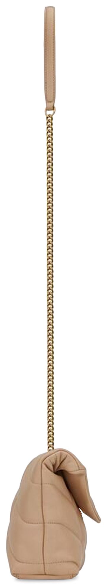 Saint Laurent Puffer Toy Bag Dark Beige